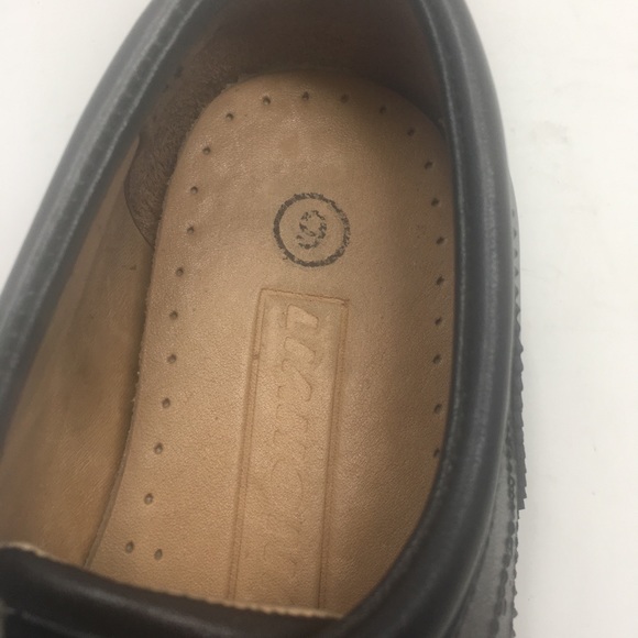 Liahona Black Leather Oxford Missionary Shoes main image 7